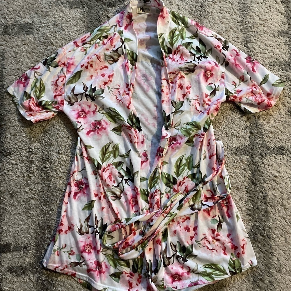 Flower Robe colorful tie